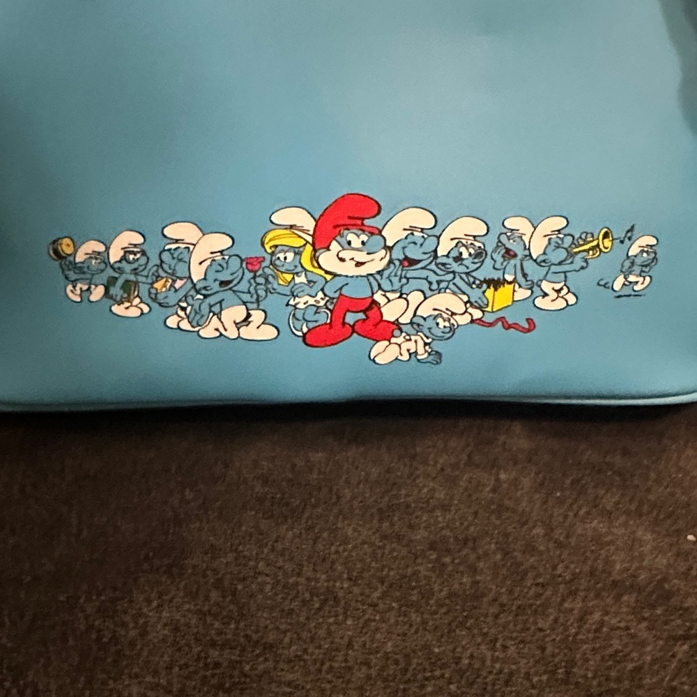 Loungefly Blue and White Smurfs Backpack Smurfette BNWT - Picture 4 of 7
